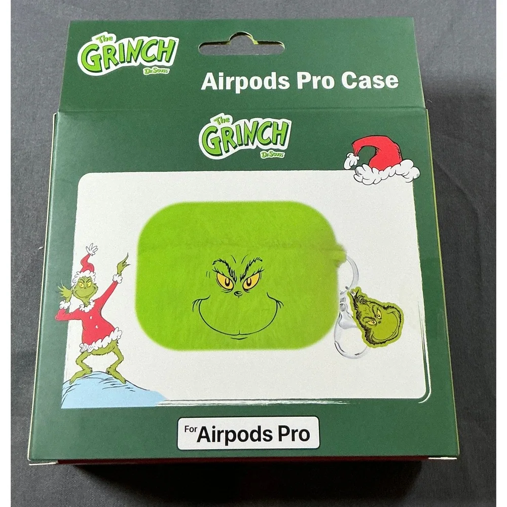 Dr. Seuss The Grinch Airpods Pro Case CultureFly Fuzzy Green Plush Cover NIB